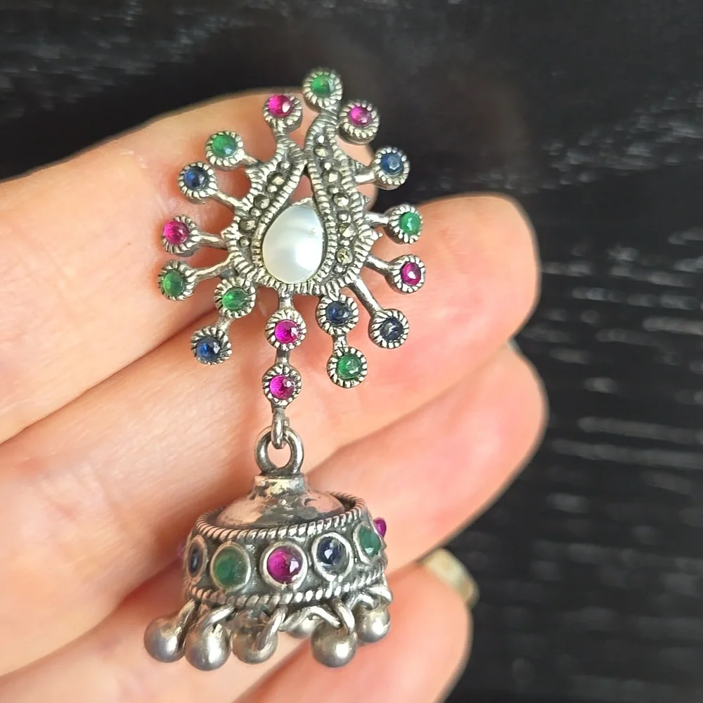 Multistone Jingling Earrings With Gift Box